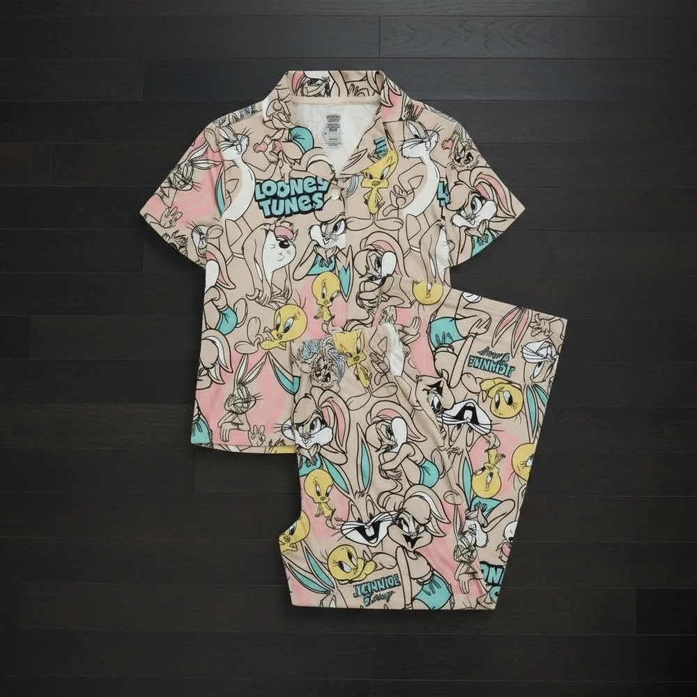 Justice x Looney Tunes Girls Pajama Set – Size XS (5/6) NWT - Picture 2 of 8